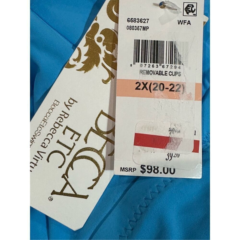 Becca NWT size 2X swim Waterfalls tankini top - Picture 5 of 6